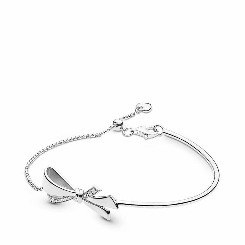 Pandora Sparkling Bow Slider Bracelet Silver Egypt BE4183725
